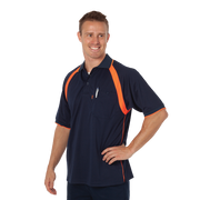 DNC Workwear Mens Coolbreathe Contrast Polo Short Sleeve Sleeve Casual 5216- Bannav S Bannav LLC