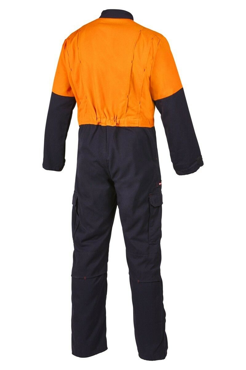 Mens Hard Yakka Protect Hi-Vis 2 Tone Tecasafe Plus Coverall Safety FR Y00302- Bannav S Bannav LLC