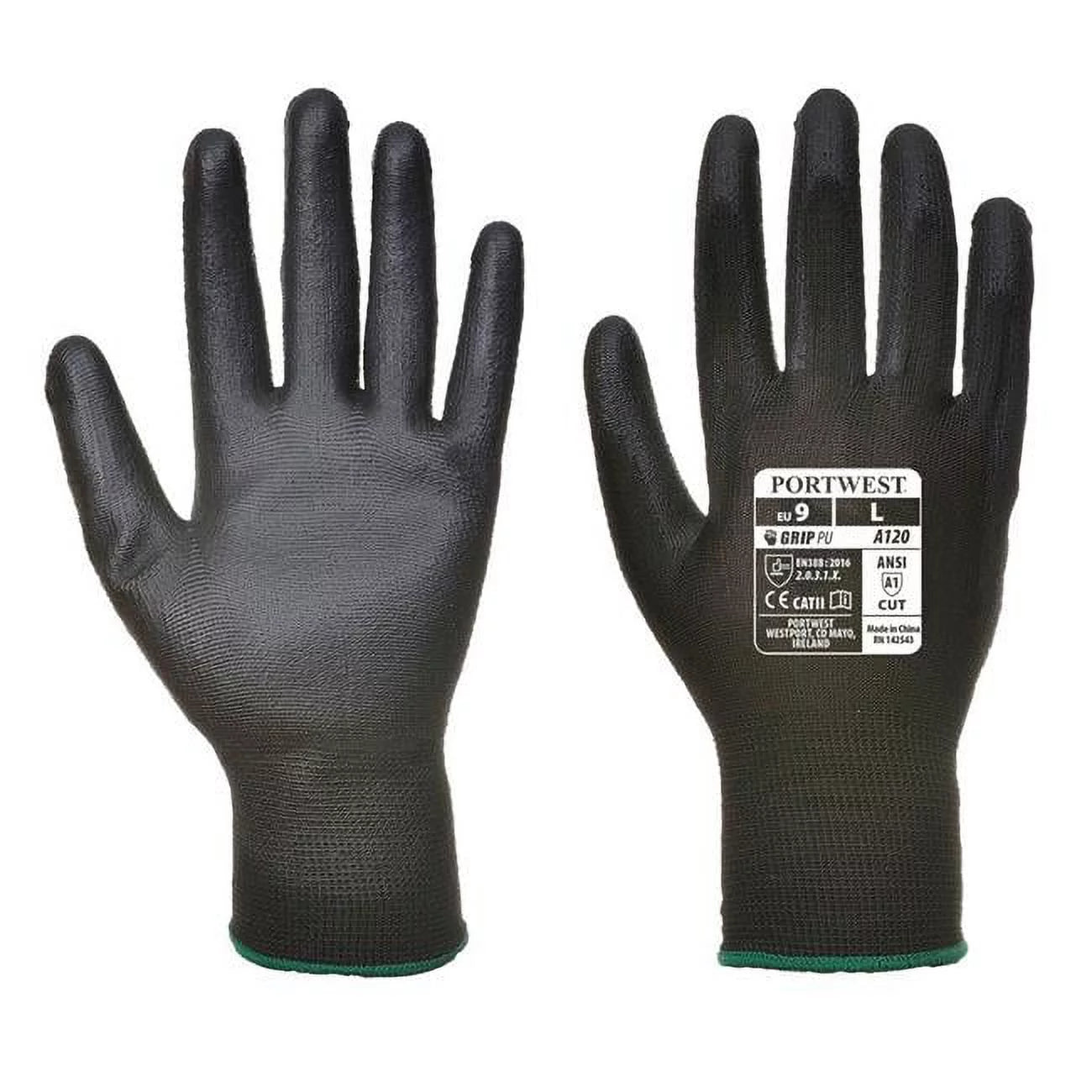 VA120 Vending PU Palm Glove Black, X-Small- Bannav S Bannav LLC