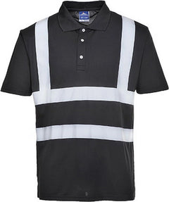 F477 Mens Reflective Iona Work Polo Shirt Navy, 5X-Large- Bannav S Bannav LLC