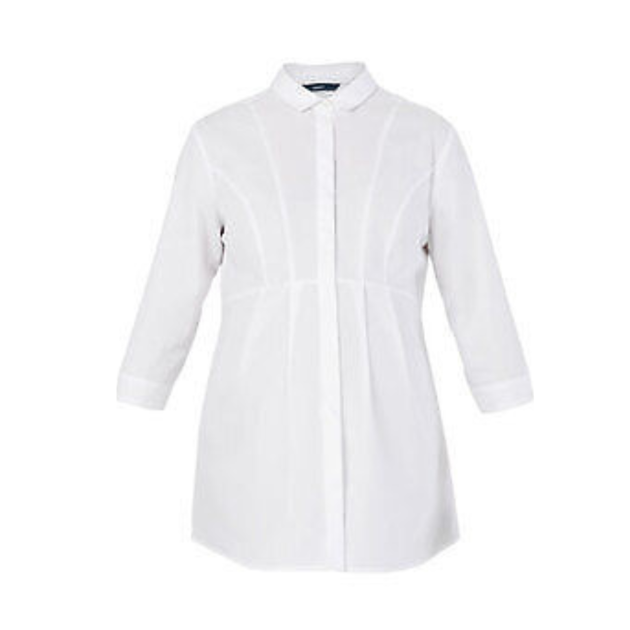 NNT Womens Polycotton 3/4 Sleeve Mat Shirt White Classic Fit Blouse CAT9XJ- Bannav S Bannav LLC