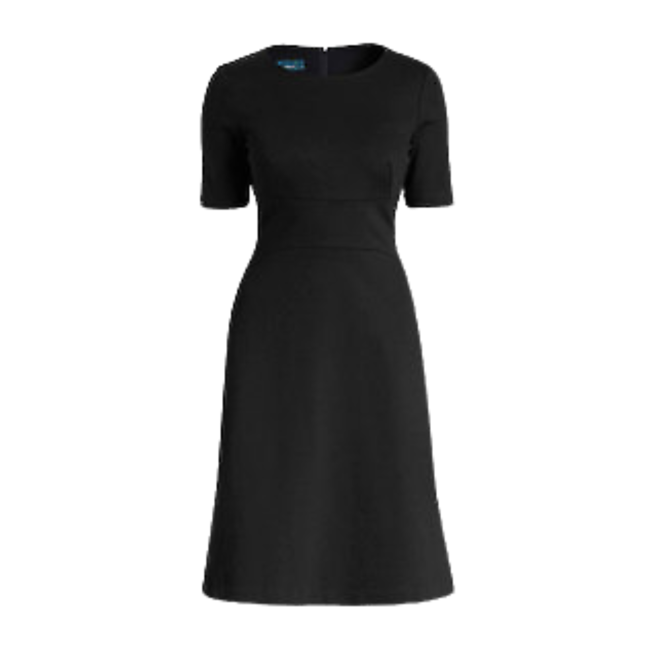 NNT Womens Ponte Knit A Line Dress Black Classic Fit Pleated Dress CAT66K- Bannav S Bannav LLC