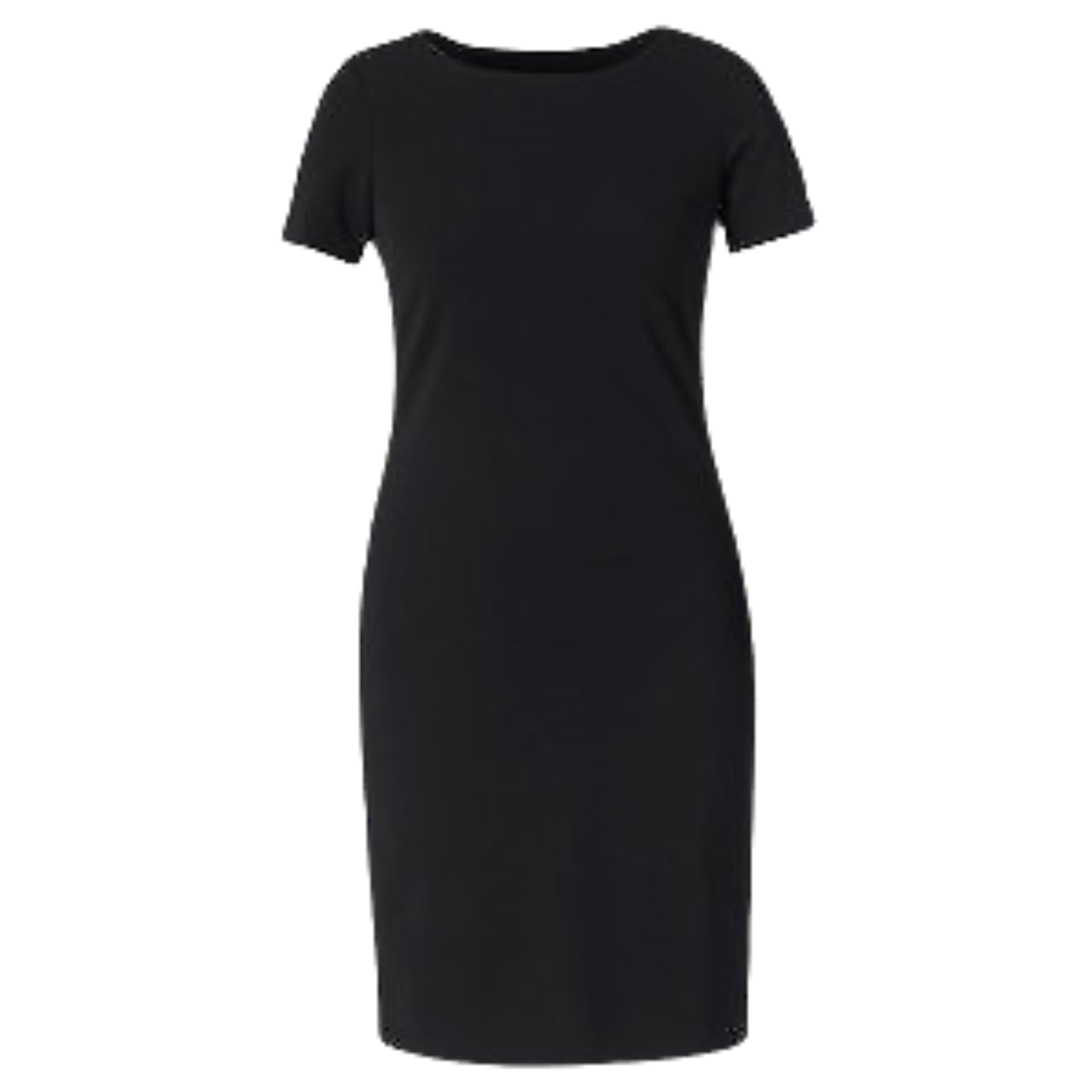 NNT Womens Crepe Stretch S/S Dress Scoope Neckline Black Dress CAT62U- Bannav S Bannav LLC