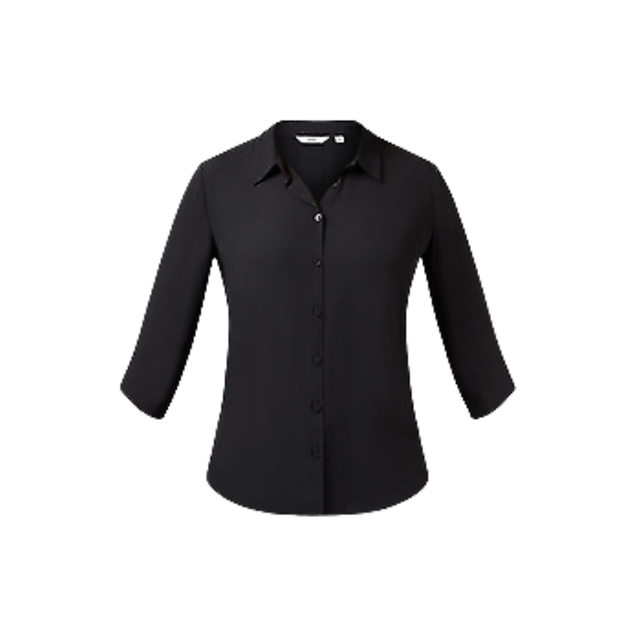NNT Womens Soft Georgette 3/4S PLT Detail Blouse Classic Button Collar CAT9RL- Bannav S Bannav LLC