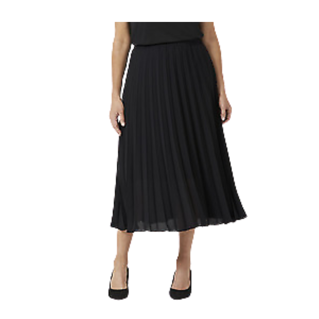 NNT Womens Soft Georgette Pleated Midi Skirt Elasticised Waist Skirt CAT2QD- Bannav S Bannav LLC
