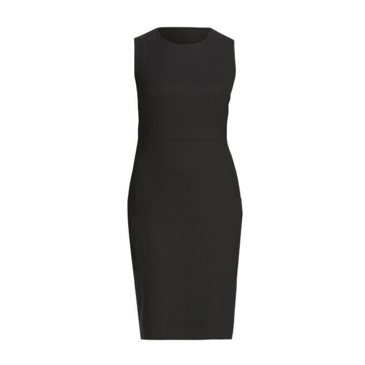 NNT Womens Dobby Stretch Sleeveless Dress Curved Neck Waist Seam Comfort CAT675- Bannav S Bannav LLC