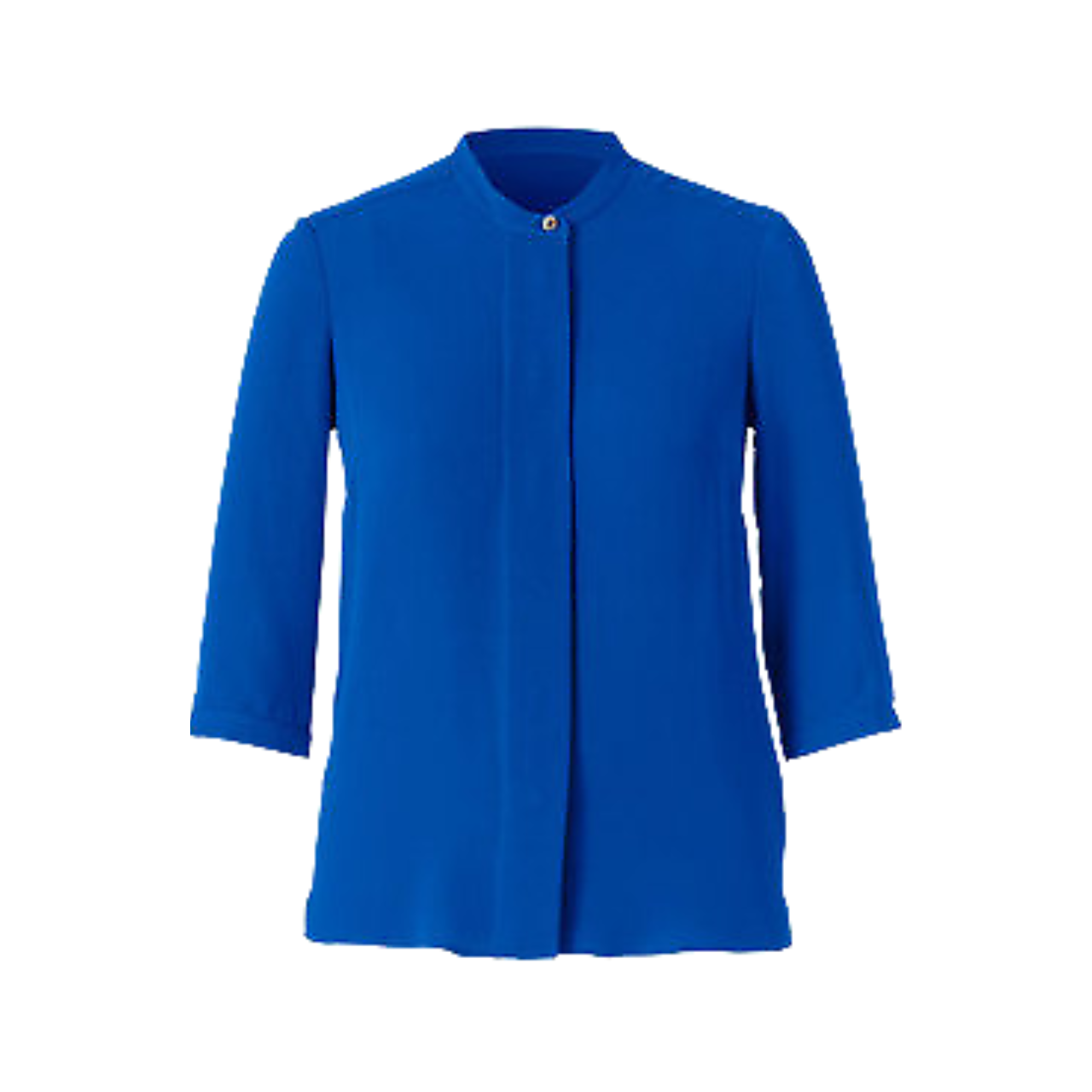 NNT Womens Discontinued Double Georgette 3/4 Sleeve Blue Blouse CAT4Q1- Bannav S Bannav LLC