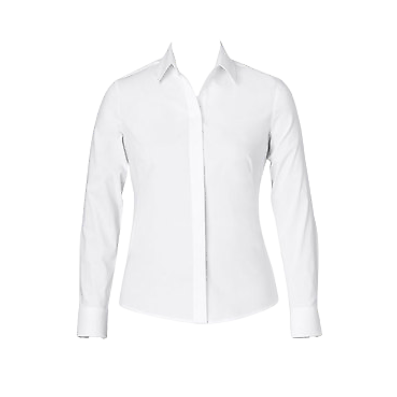 NNT Womens Stretch Cotton Blend L/S Conceal Front Fitted Collared Shirt CAT4MT- Bannav S Bannav LLC