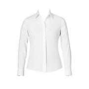 NNT Womens Stretch Cotton Blend L/S Conceal Front Fitted Collared Shirt CAT4MT- Bannav S Bannav LLC