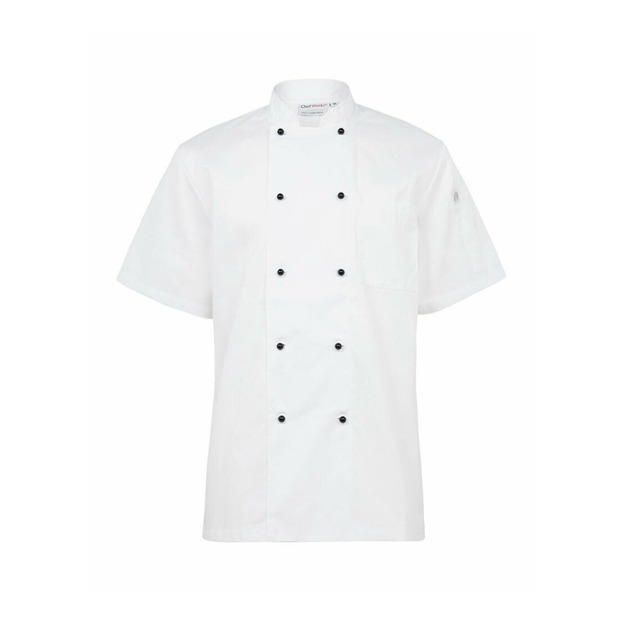 NNT Unisex Adult Chef Jacket Short Sleeve Macquarie Poly Cotton Work CATP5J- Bannav S Bannav LLC