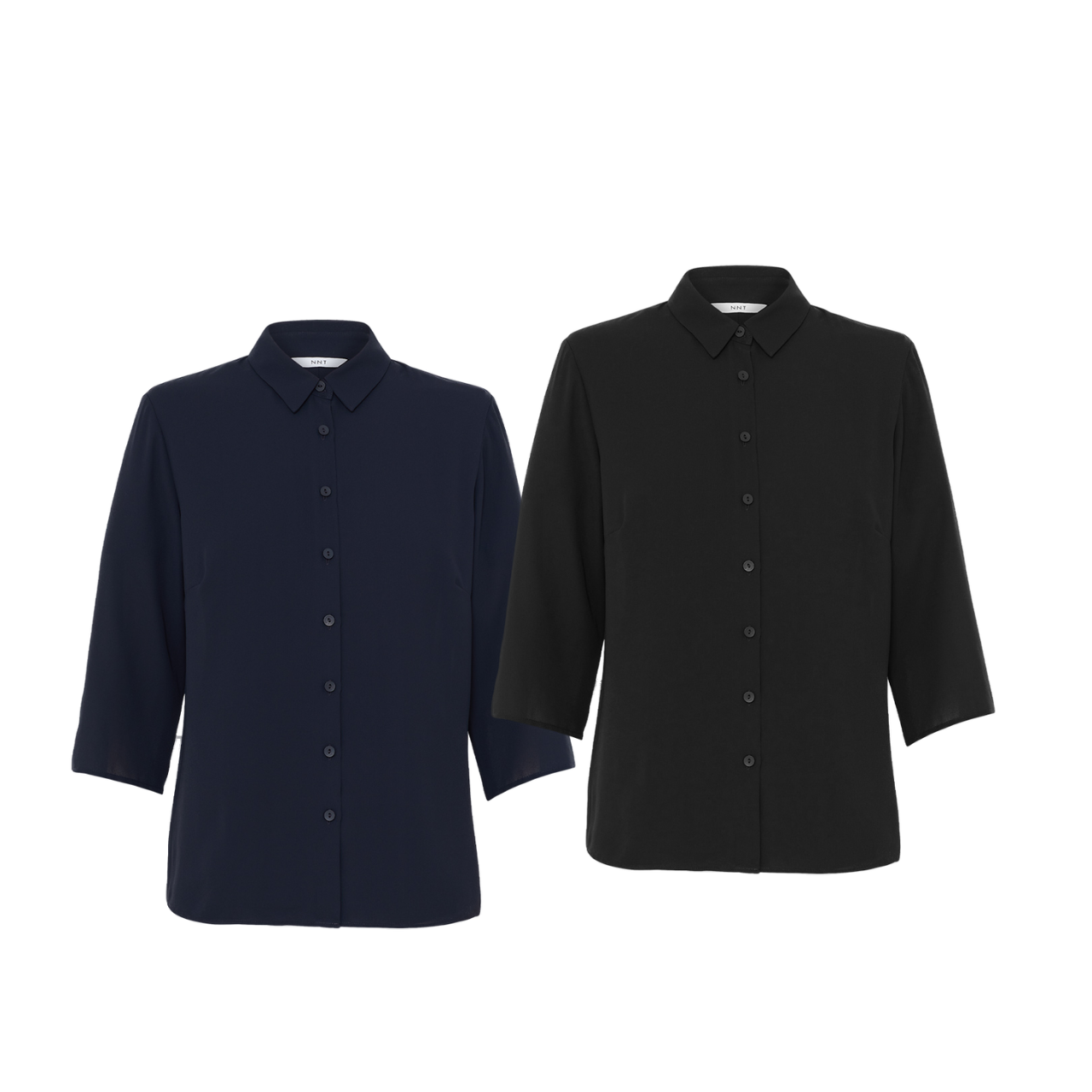 NNT Womens Business Georgie  3/4 Sleeve Pleat Back Formal Shirts Classic CATUKZ- Bannav S Bannav LLC