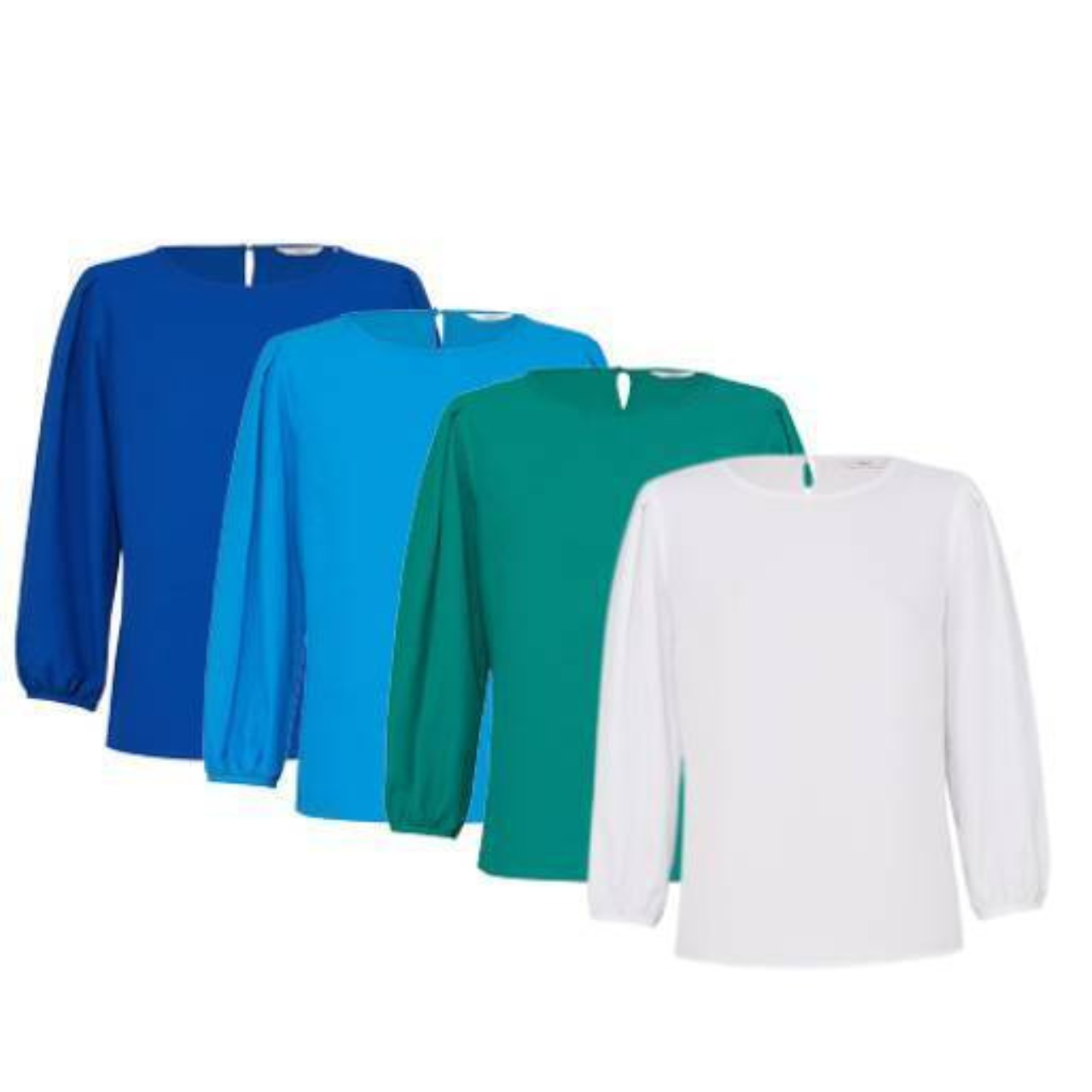 NNT Womens 3/4 Sleeve Crew Neck Top Comfortable Classic Fit Blouse CATUPM- Bannav S Bannav LLC