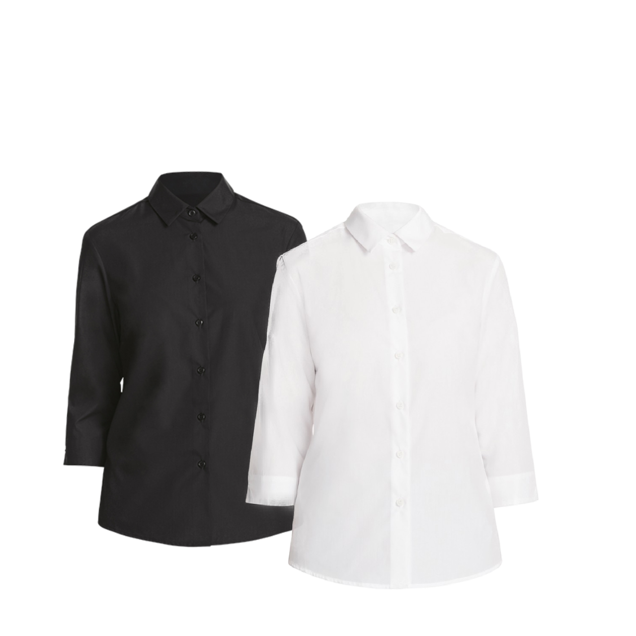 NNT Womens 3/4 Sleeve Shirt Formal Classic Slimline Collar Business Shirt CATU88- Bannav S Bannav LLC