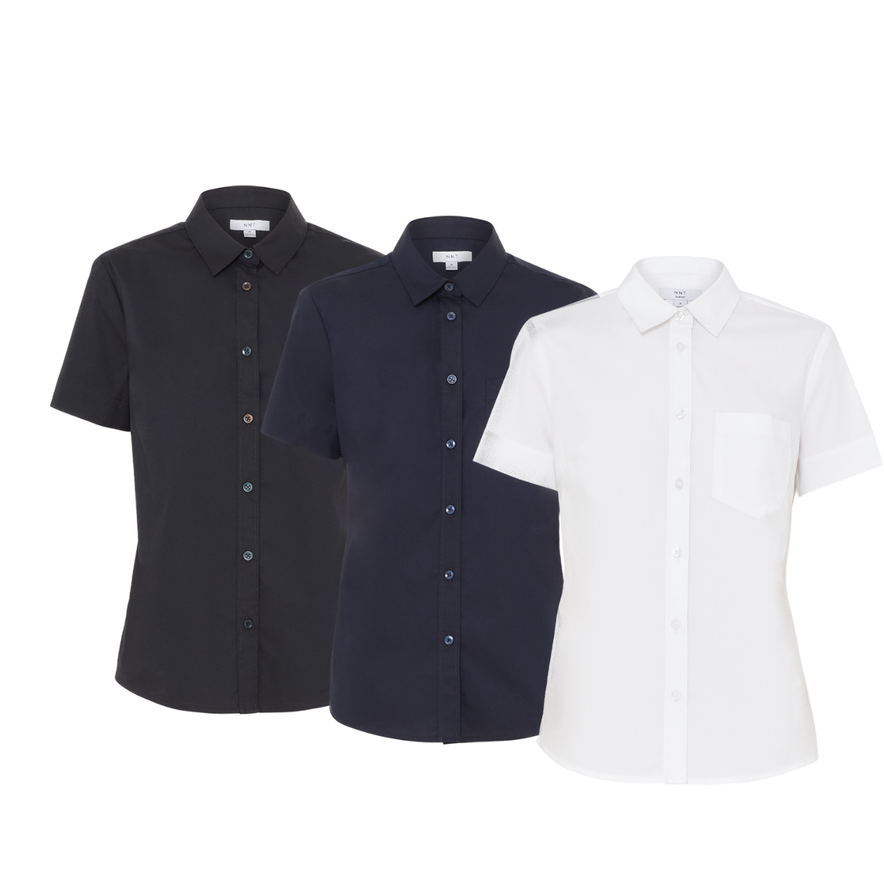 NNT Women Avignon Short Sleeve Slim Shirt Casual Comfortable Business CATUK8- Bannav S Bannav LLC