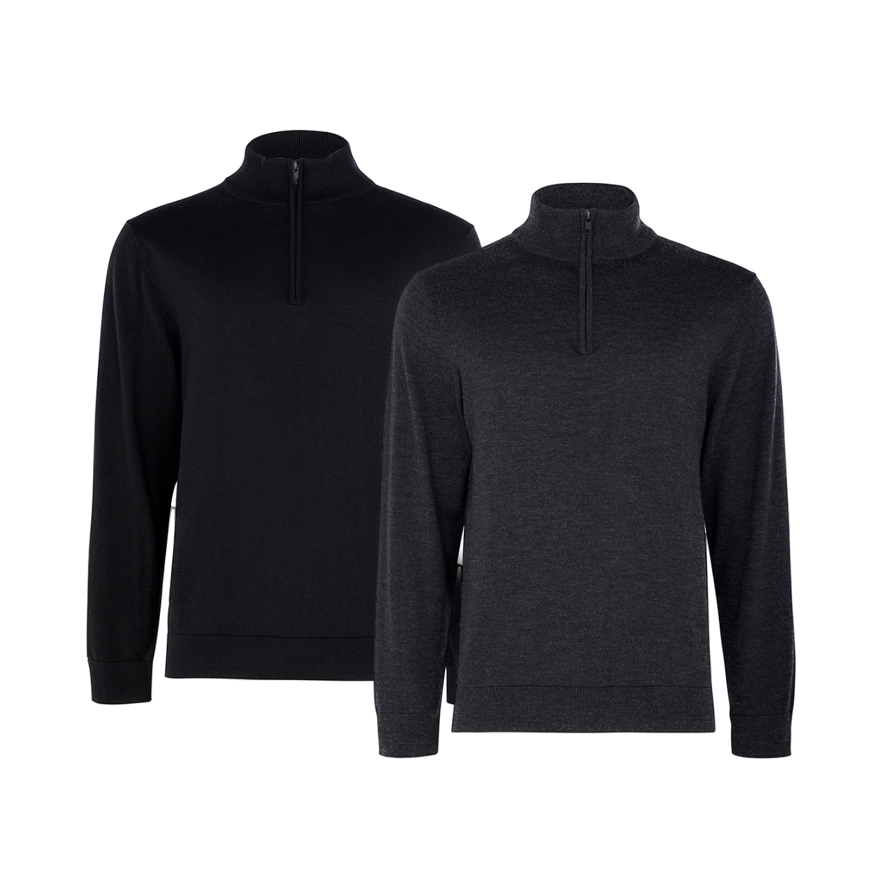 NNT Mens Wool Blend Knit Sweater Zip Neck Winter Warm Comfort Long Sleeve CATE37- Bannav S Bannav LLC