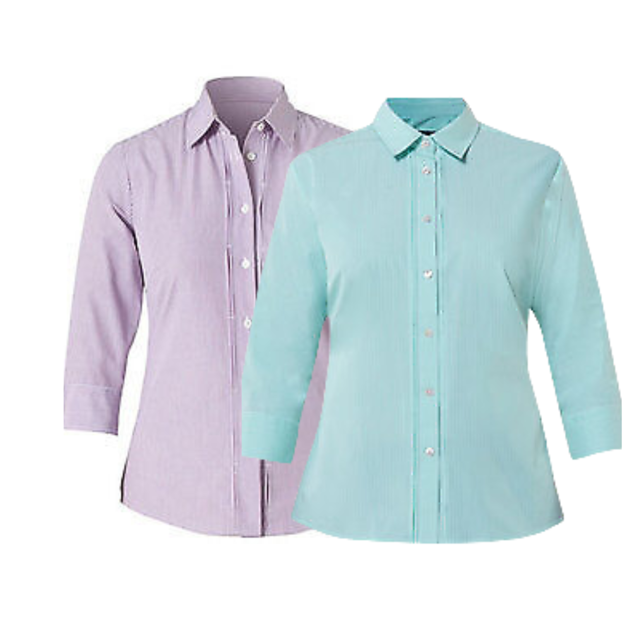 NNT Womens Cotton Blend 3/4 SLV Tuck Skirt Classic Collared Fit Shirt CAT4LD- Bannav S Bannav LLC