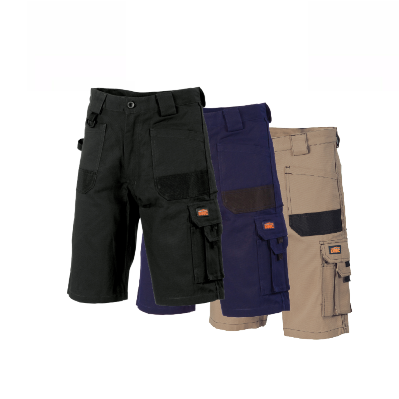 DNC Workwear Men Duratex Cotton Duck Weave Summer Comfy Cargo Shorts Work 3334- Bannav S Bannav LLC