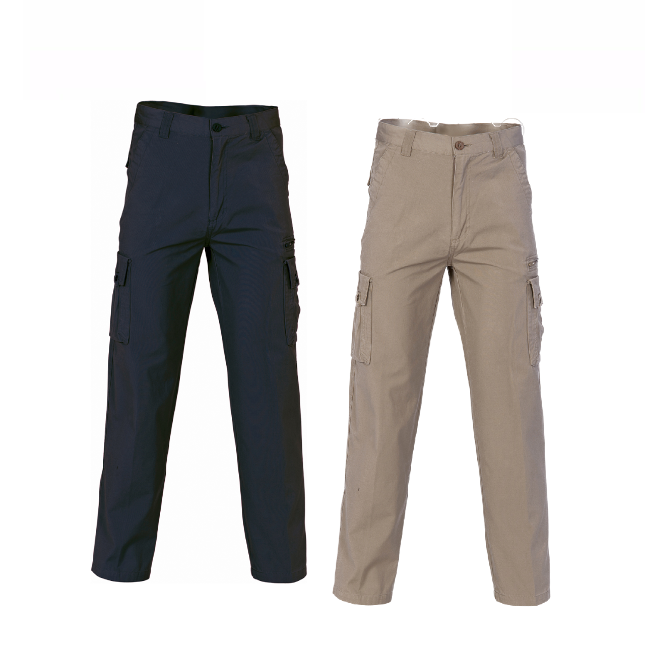 DNC Workwear Mens Island Cotton Duck Weave Cargo Pants Comfortable Work 4535- Bannav S Bannav LLC