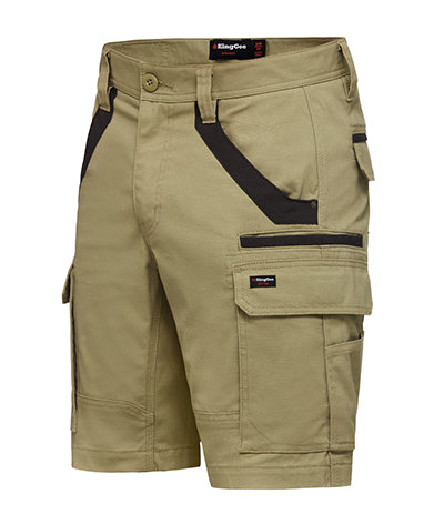 KingGee Mens Tradies Stretch Cargo Shorts Tough Work Safety Utility Comfy K69870- Bannav S Bannav LLC