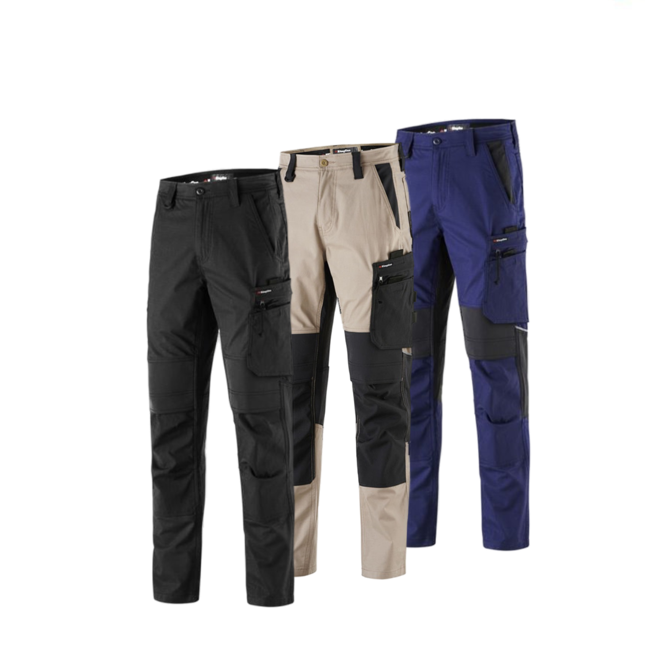 KingGee Mens Quantum Pant Stretch Ripstop Reflective Cargo Work Pants K13003- Bannav S Bannav LLC