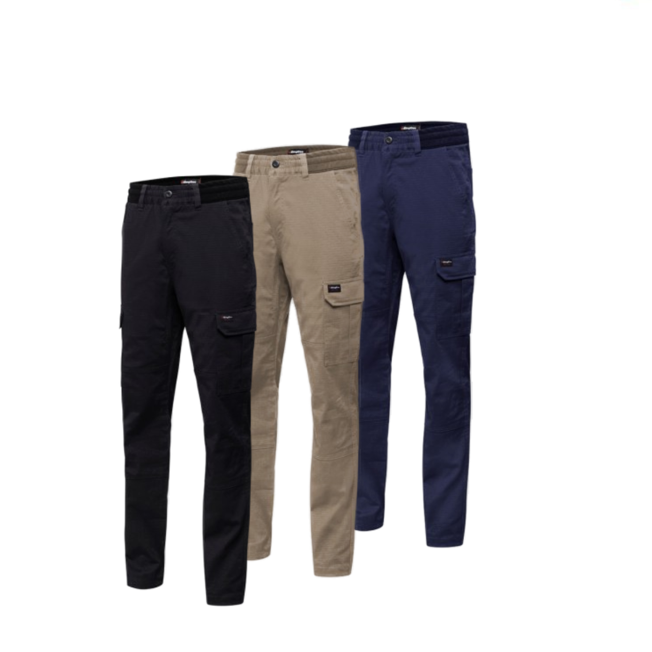 KingGee Mens Rib Comfy Waist Pant Tough Waistband Work Safety Drawstring K13005- Bannav S Bannav LLC