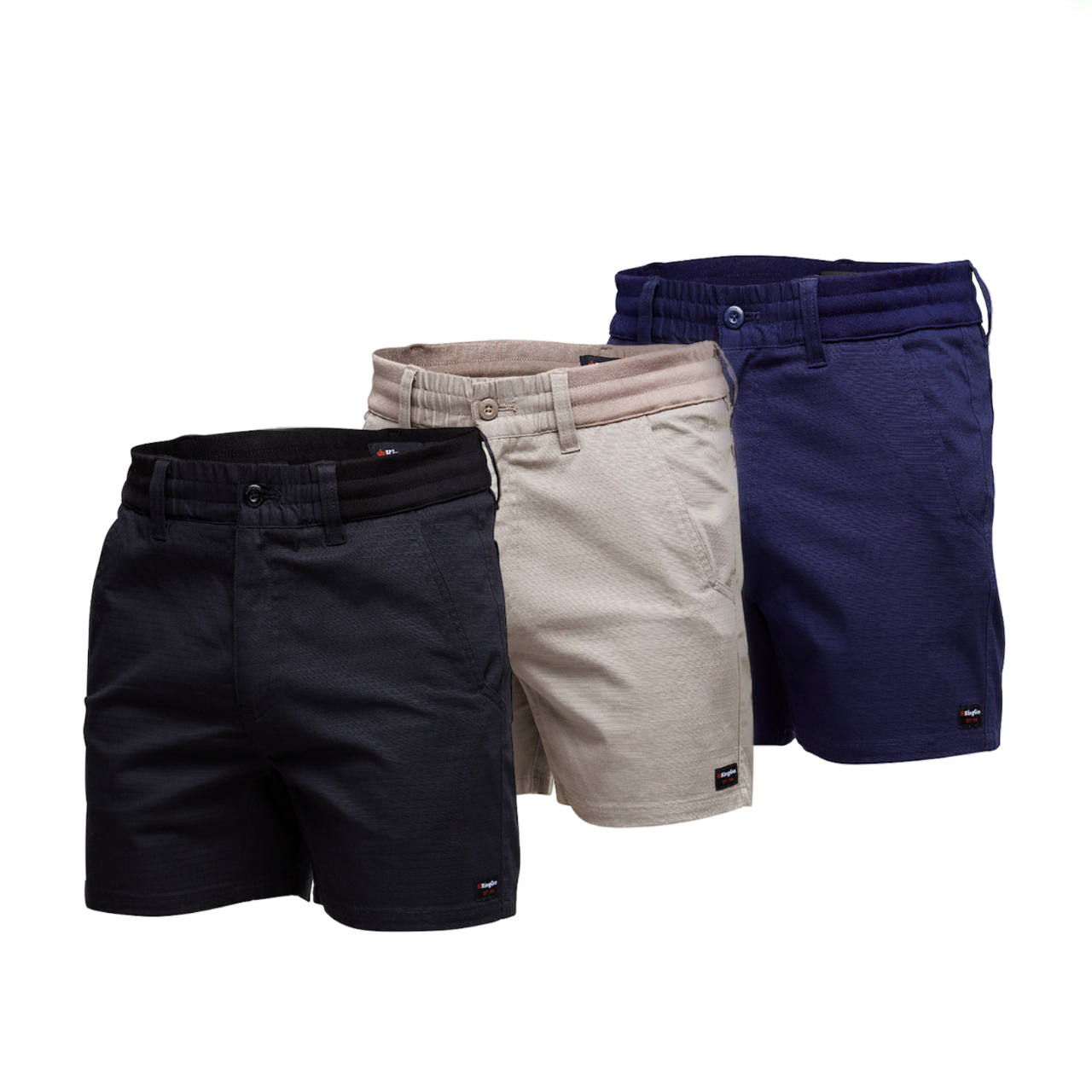 KingGee Mens Comfort Waist Short Short Toughs Durable Stretch Ripstop K17012- Bannav S Bannav LLC