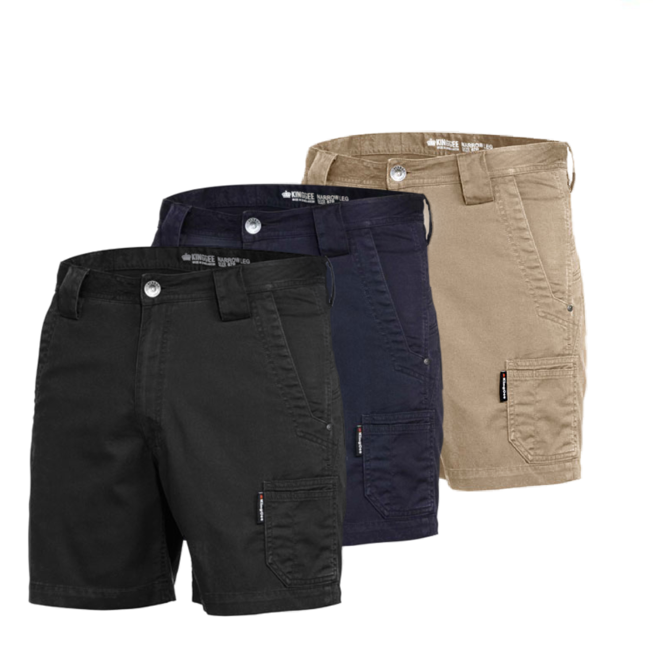 KingGee Mens Tradie Summer Short Shorts Workwear Narrow Fit Comfort K17330- Bannav S Bannav LLC