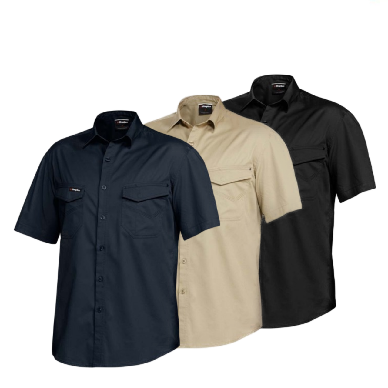 KingGee Mens Tradies Shirt S/S Lightweight Breathable Slim Fit Work K14355- Bannav S Bannav LLC