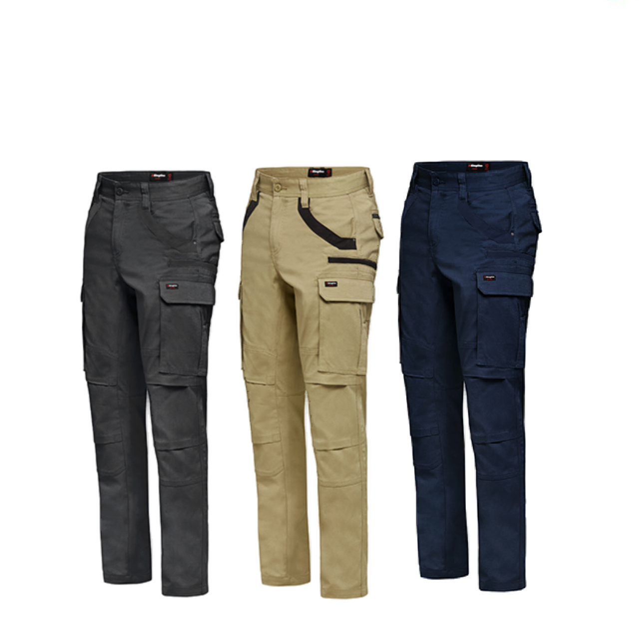 KingGee Mens Tradies Stretch Cargo Pants Durable Cotton Tough Safety Work K69860- Bannav S Bannav LLC