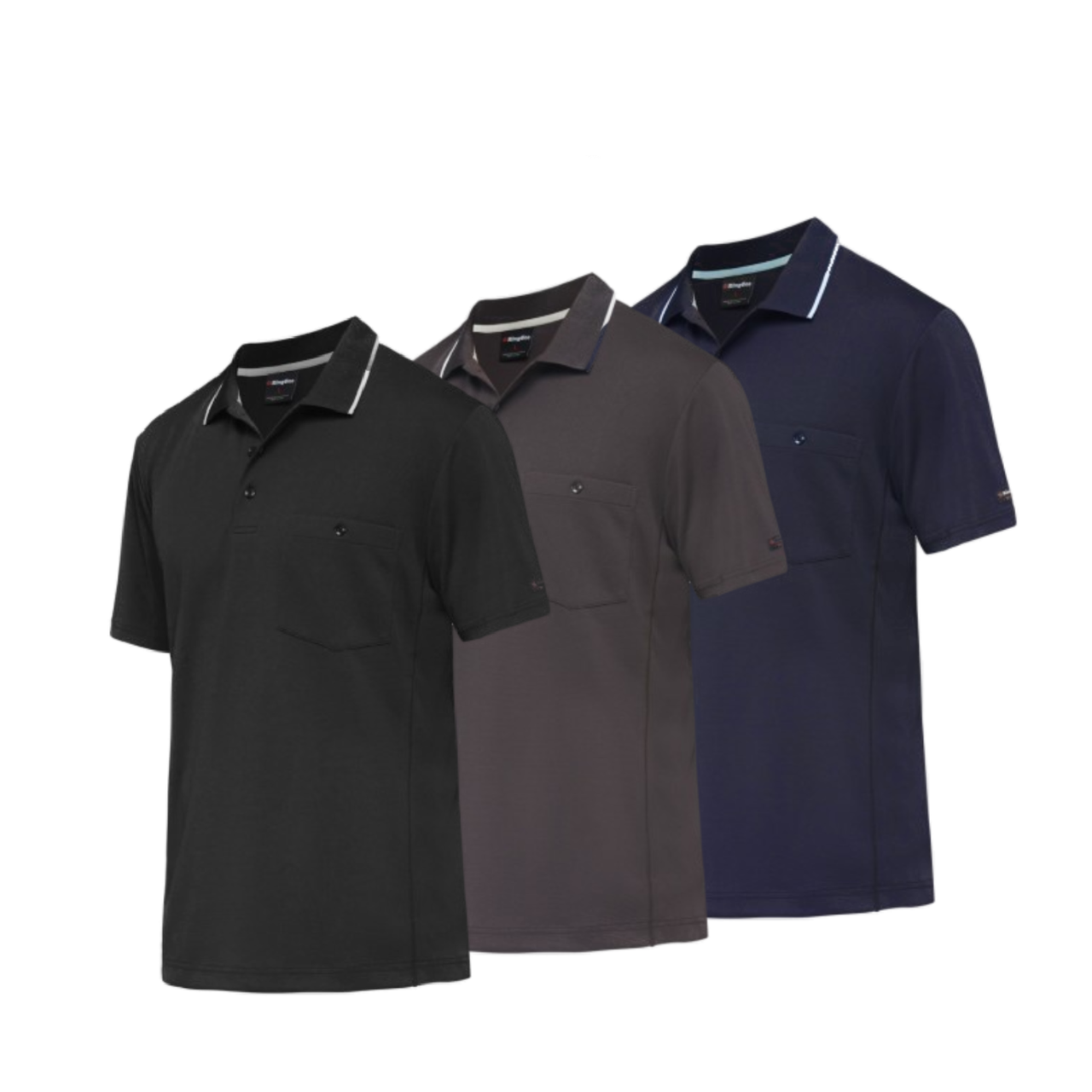 KingGee Mens Workcool Hyperfreeze Polo Short Sleeve Shirt Workwear Comfy K54209- Bannav S Bannav LLC