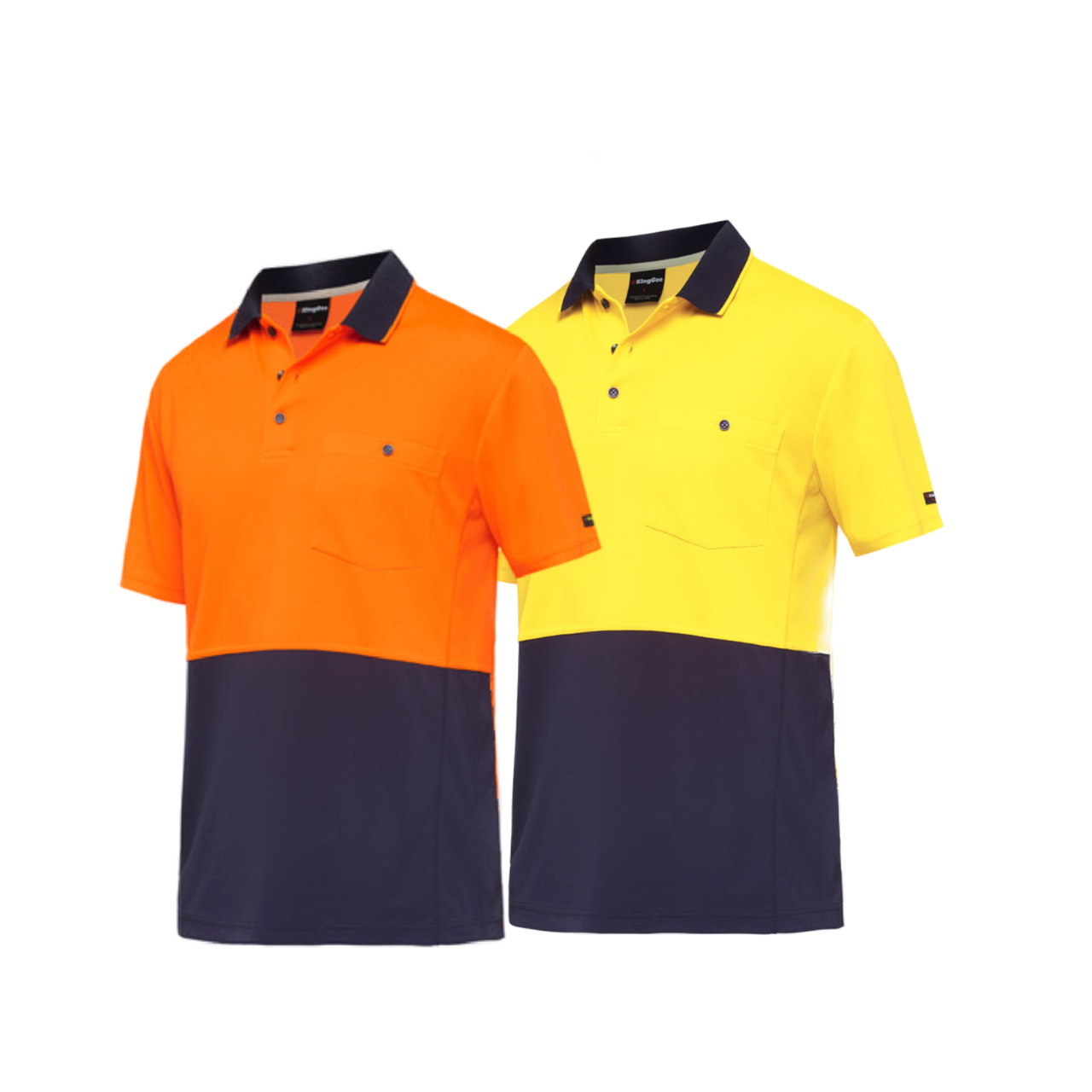 KingGee Mens Workcool Hyperfreeze Spliced Polo Shirt Short Sleeve Work K54205- Bannav S Bannav LLC