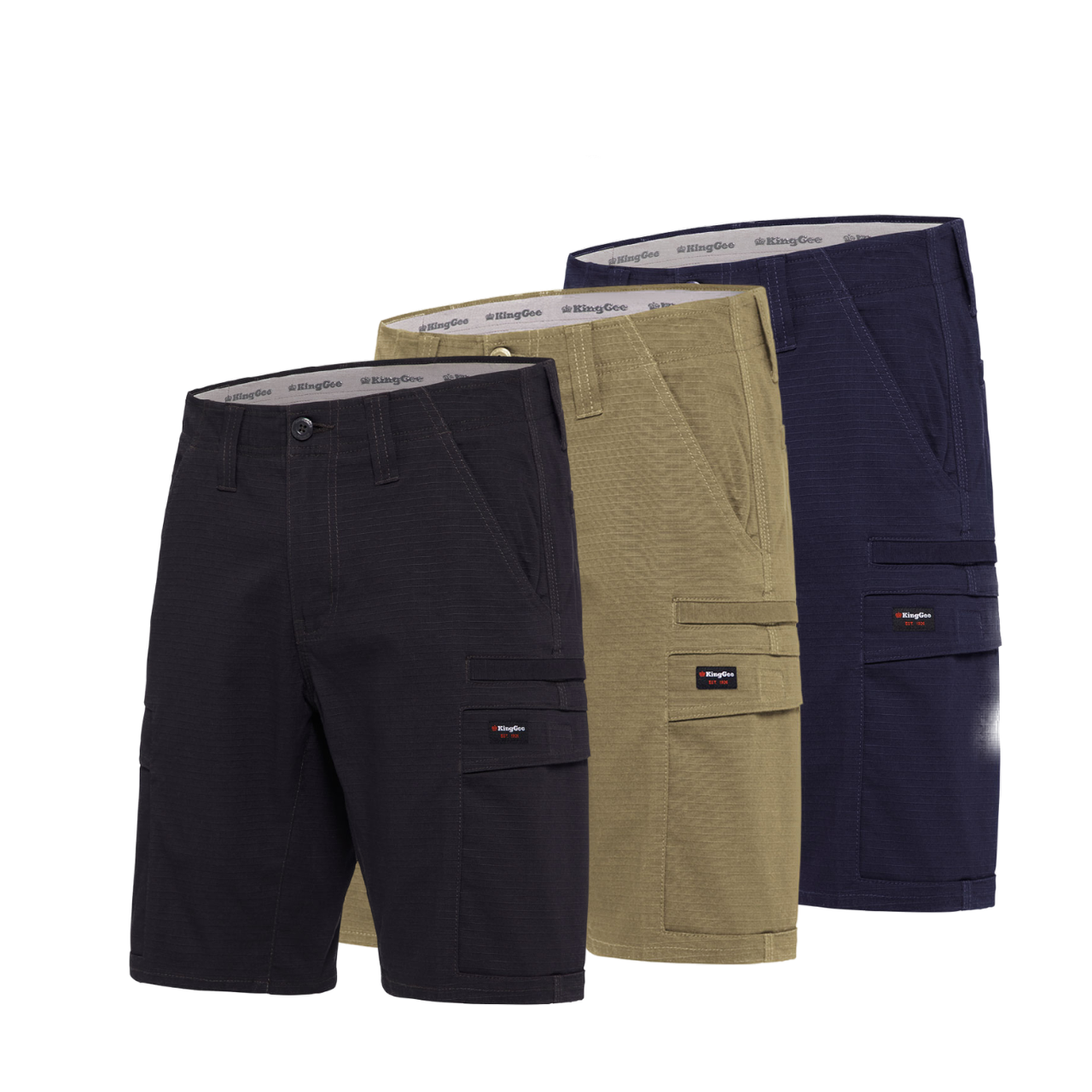 KingGee Mens Workcool Pro Shorts Comfort Stretch Work Cargo Tough Ripstop K17006- Bannav S Bannav LLC
