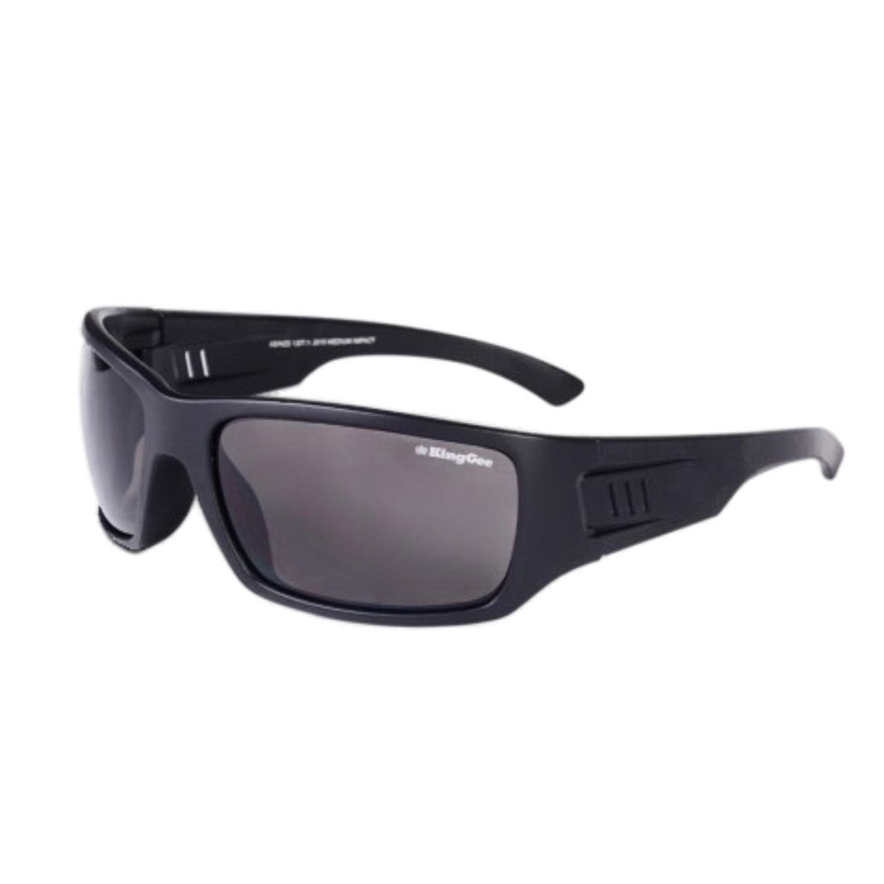 KingGee Unisex Carve Smoke Work Safety Glasses Mat Black Smoke Lens K99065- Bannav S Bannav LLC