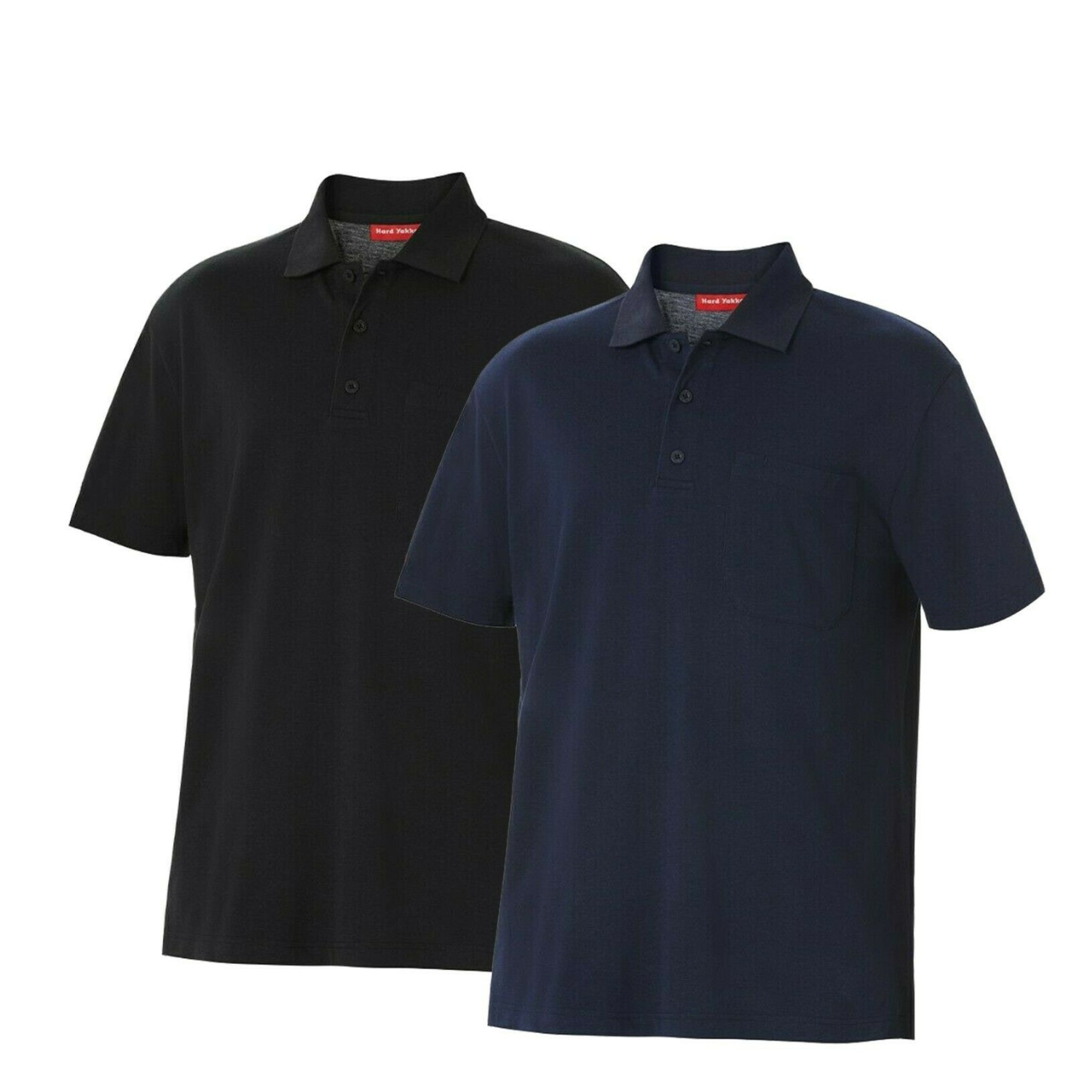 Mens Hard Yakka Plain Cotton Pique Polo Short Sleeve Work Shirt Top Y11306- Bannav S Bannav LLC