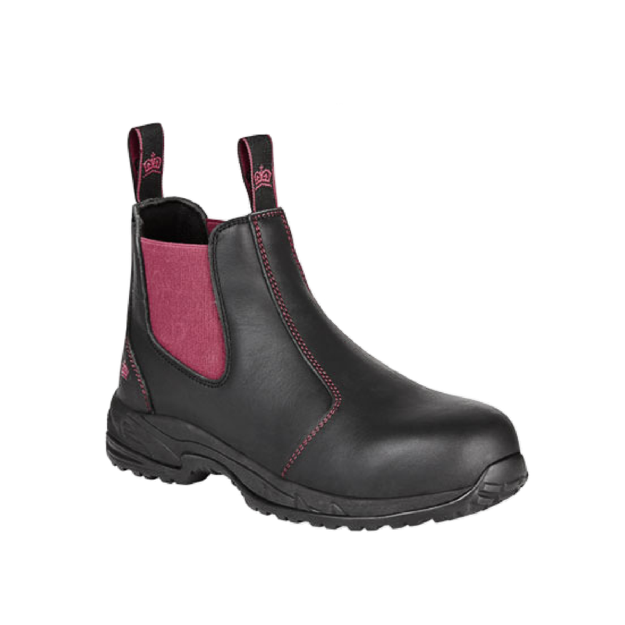 KingGee Womens Tradies Elastic Work Safety Boots Leather Oxford Fabric K27390- Bannav S Bannav LLC