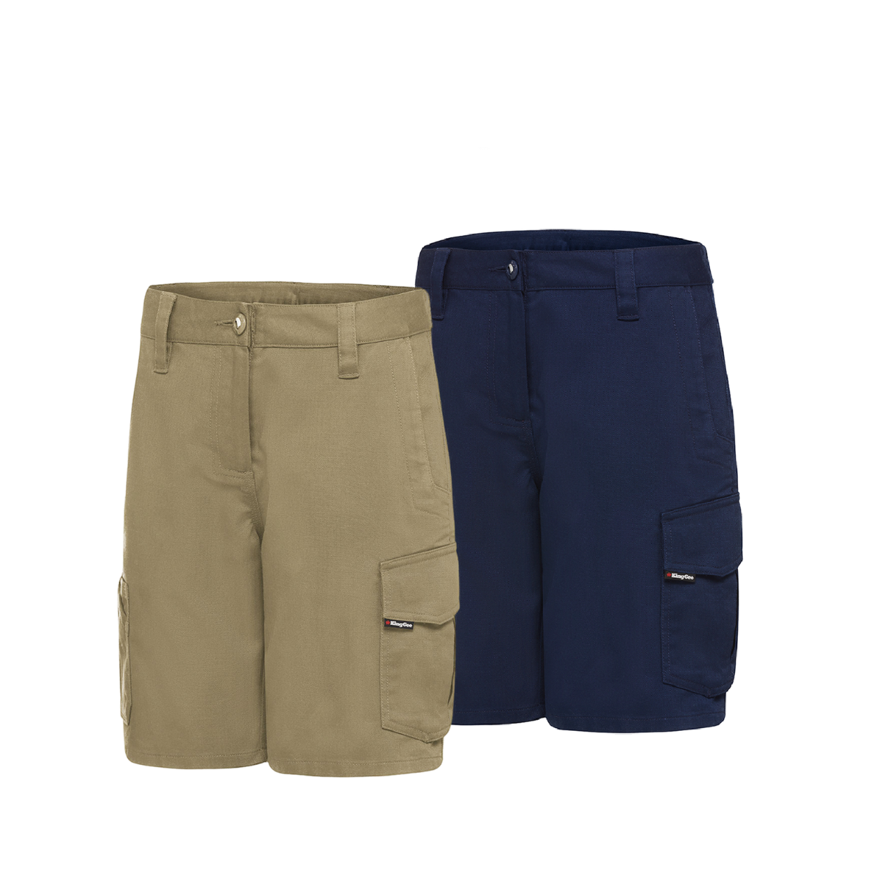 KingGee Womens WorkCool Shorts Durable Reinforced Ripstop Fabric Workwear K47000- Bannav S Bannav LLC