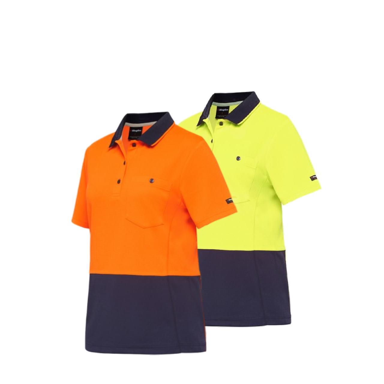KingGee Womens WorkCool Spliced Polo S/S Shirt Hyperfreeze Work Comfy K44735- Bannav S Bannav LLC
