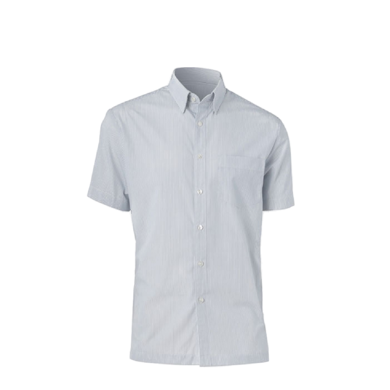 NNT Mens Cotton Shirt Fine Stripe Short Sleeve Cutaway Collar Business CATD78- Bannav S Bannav LLC