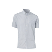 NNT Mens Cotton Shirt Fine Stripe Short Sleeve Cutaway Collar Business CATD78- Bannav S Bannav LLC