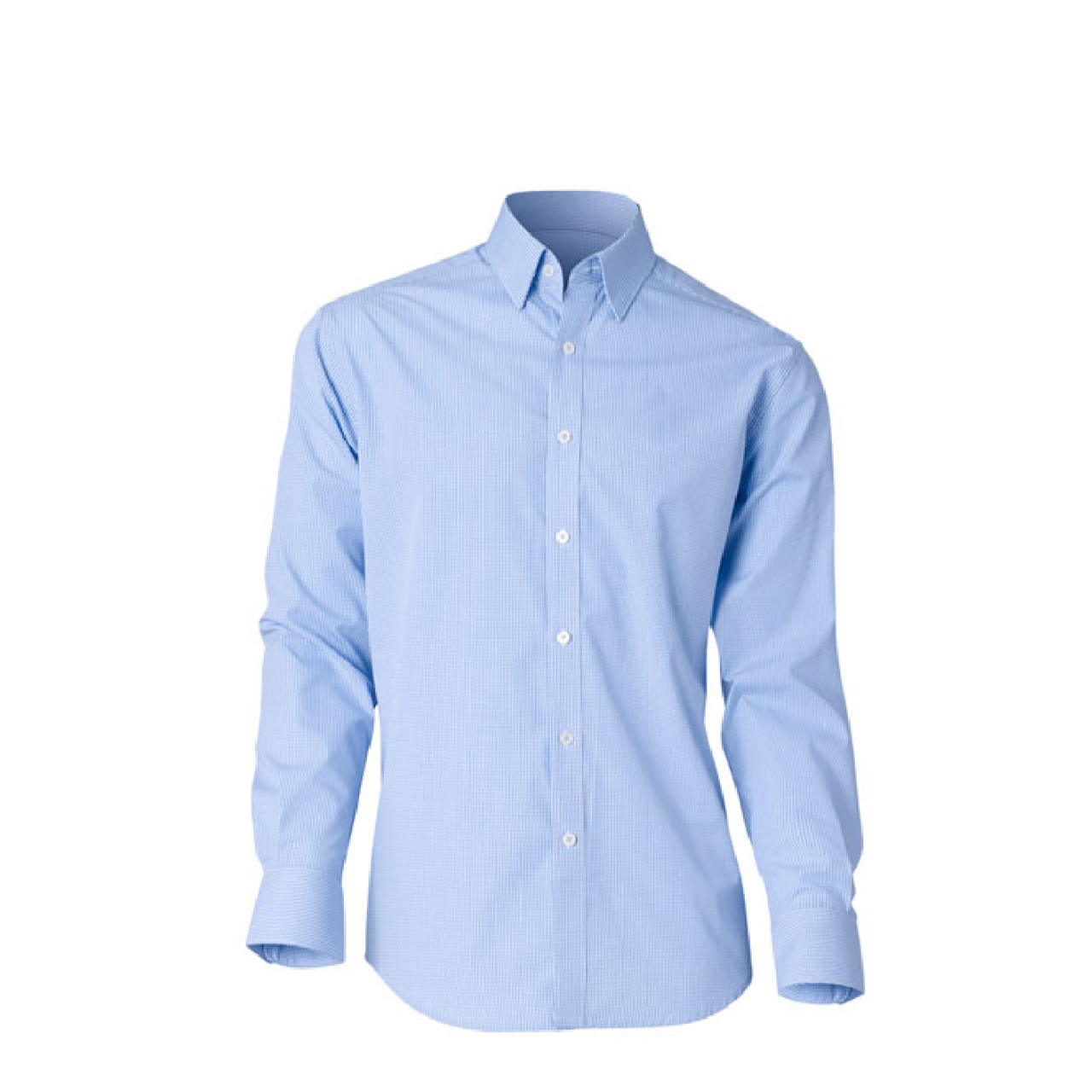 NNT Mens Gingham Long Sleeve Shirt Trim Cotton Blend Classic Fit Business CATDJN- Bannav S Bannav LLC