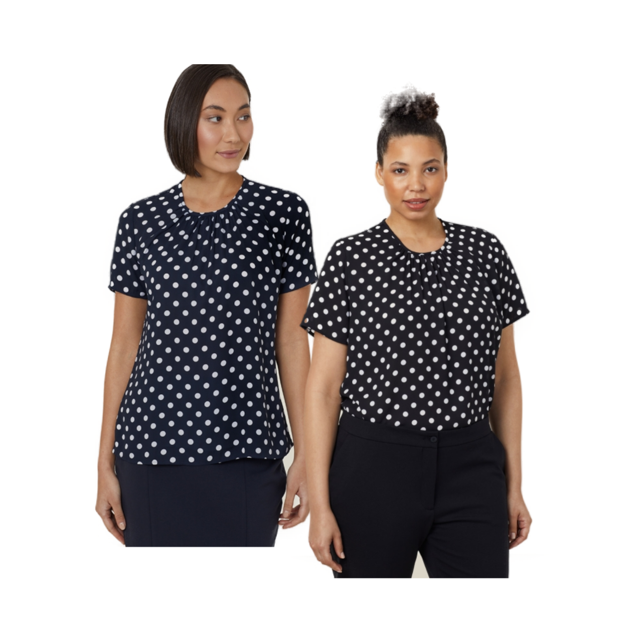 NNT Womens Georgie Short Sleeve Blouse Classic Fit Lightweight Comfort CATUKF- Bannav S Bannav LLC