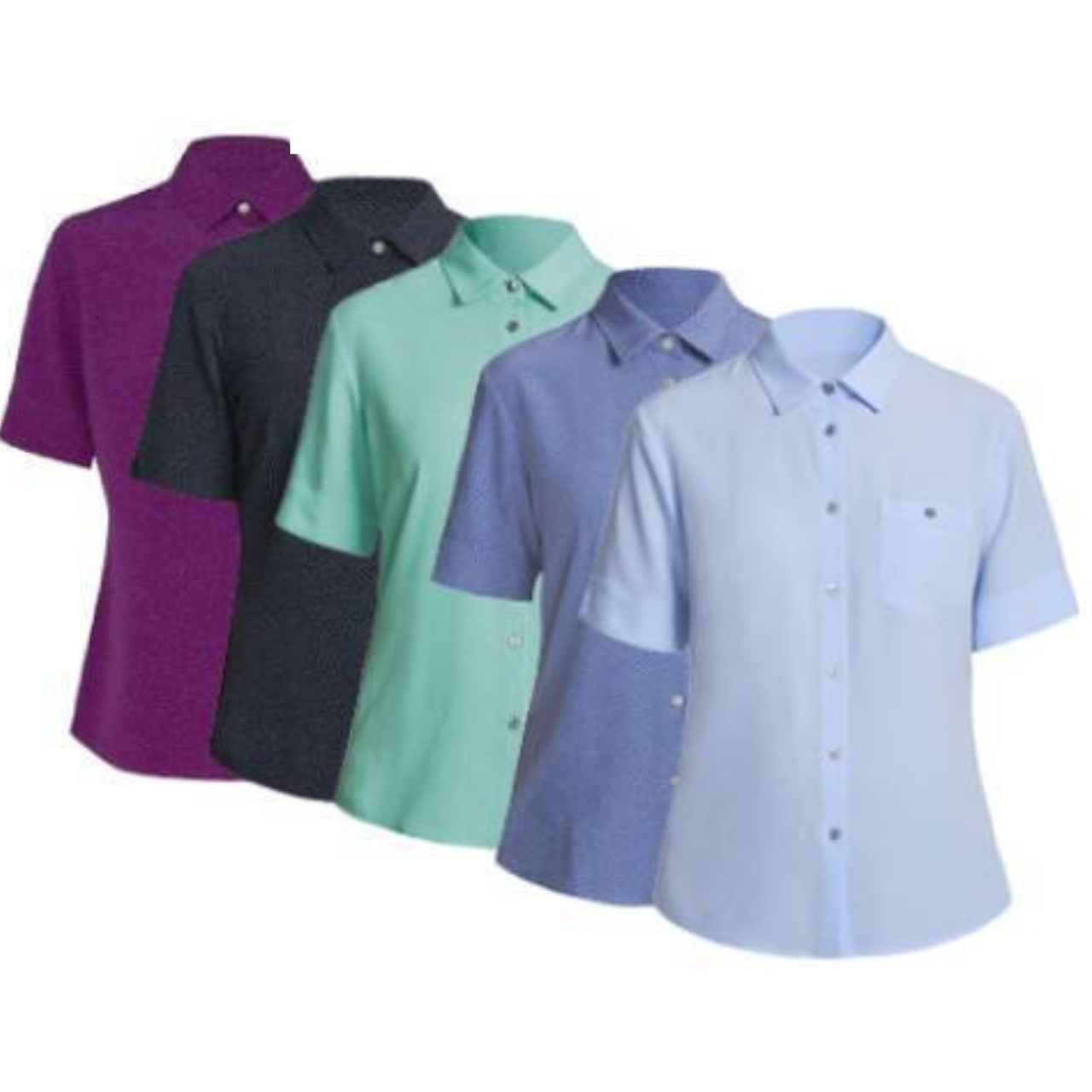 NNT Mens Silvi Spot Print S/S Shirt Classic Fit Collared Business Wear CATU7H- Bannav S Bannav LLC