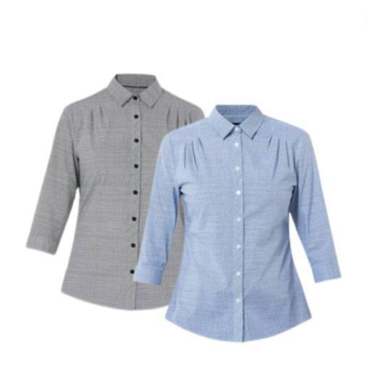 NNT Mens Stretch Cotton Blend 3/4 Sleeve Top Collared Button Shirt CAT9XV- Bannav S Bannav LLC