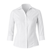 NNT Mens Textured Twill 3/4 Darted White Collared Business Shirt CAT4JG- Bannav S Bannav LLC