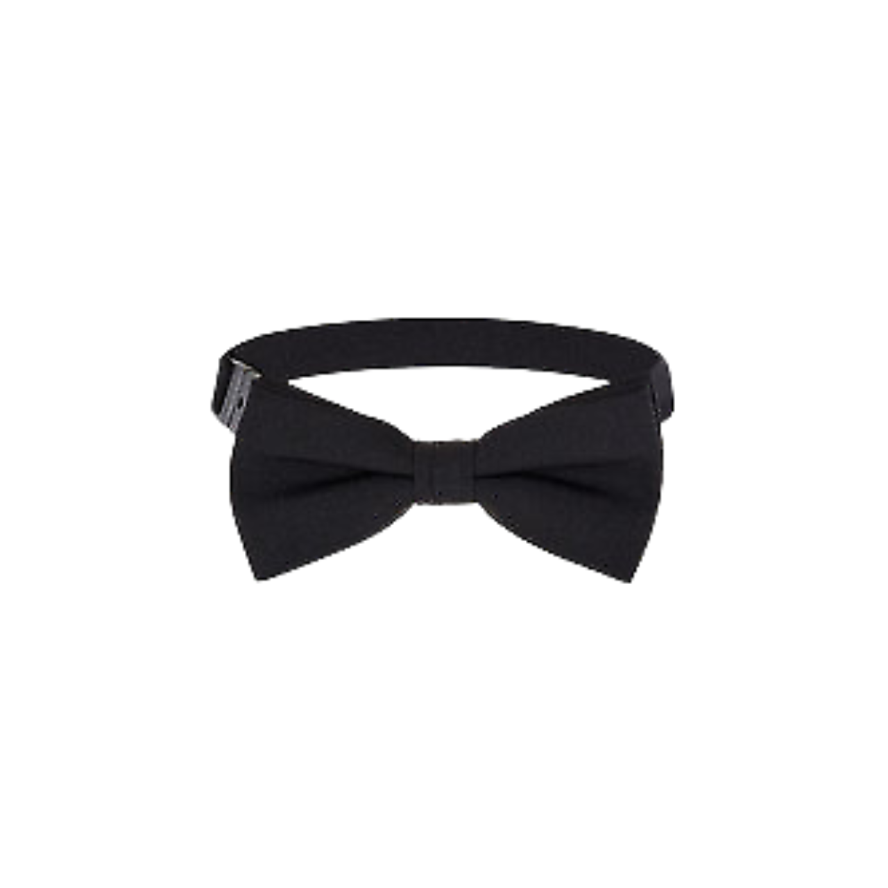 NNT Plain Black Bow Tie Pre Tied Adjustable Neck Black Band CATK34- Bannav S Bannav LLC