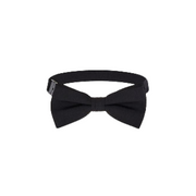 NNT Plain Black Bow Tie Pre Tied Adjustable Neck Black Band CATK34- Bannav S Bannav LLC