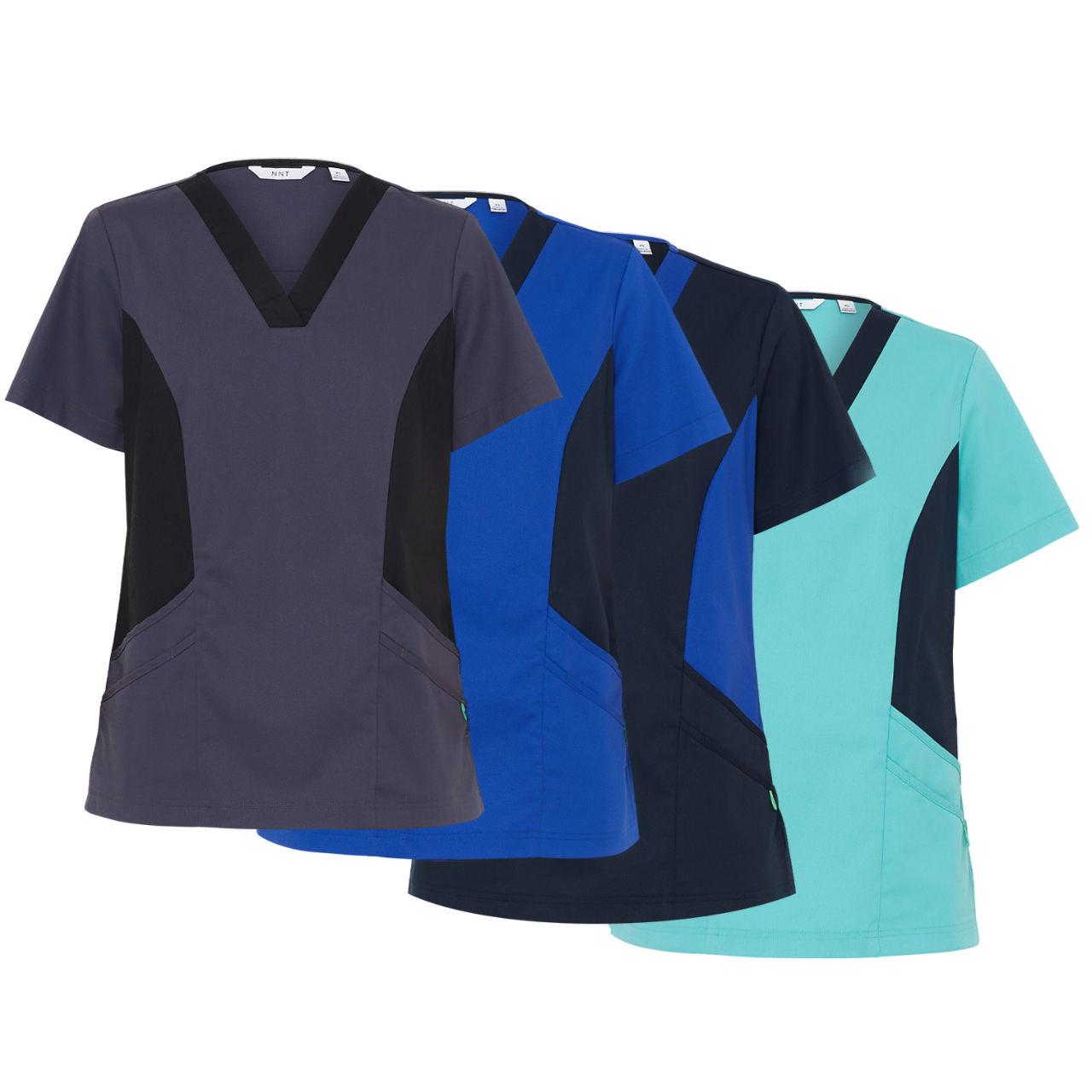NNT Womens Nightingale V Neck Contrast Scrub Top Nurse Workwear Comfort CATULL- Bannav S Bannav LLC