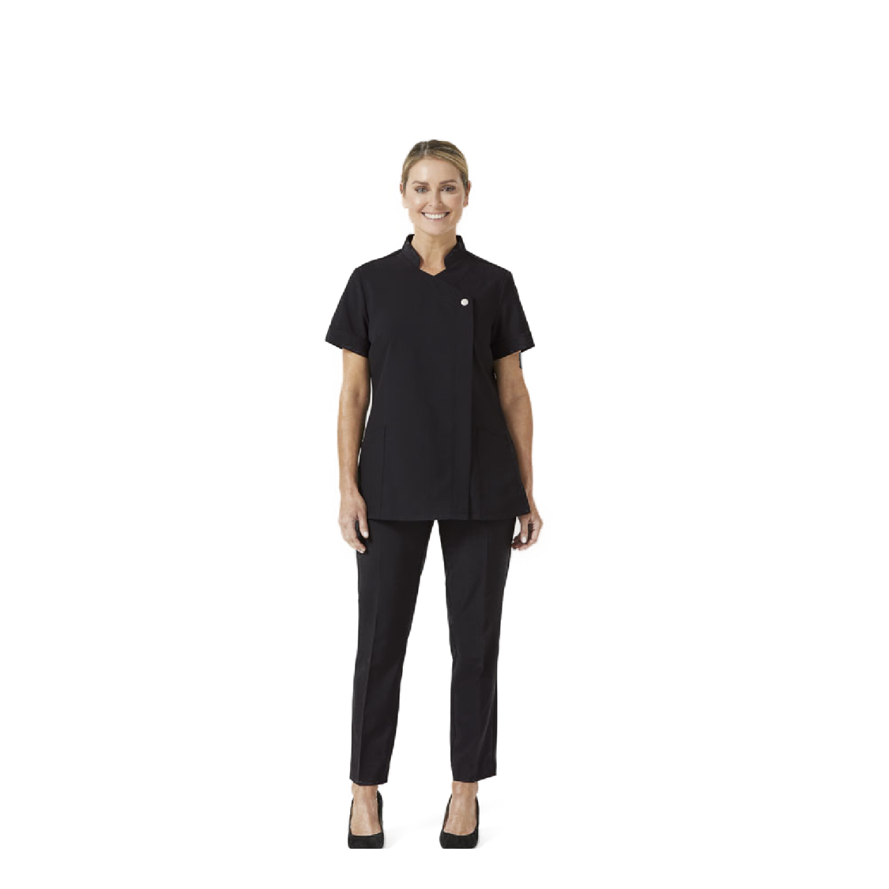 NNT Womens Nurse Helix Dry Poly Asymmetric Front Tunic Work Comfy Top CATUFL- Bannav S Bannav LLC
