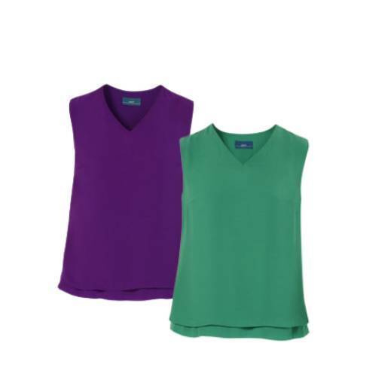 NNT Womens Discontinues Double Georgette V Neck Layrd BLS Short Sleeve CAT9XN- Bannav S Bannav LLC