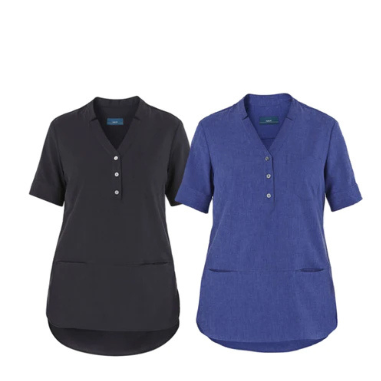 NNT Womens Polylin Short Sleeve Tunic Relaxed Fit Nurse Work Uniform CAT9XQ- Bannav S Bannav LLC
